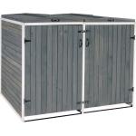 Reduzierte Graue Mülltonnenboxen 201l - 300l aus Holz 