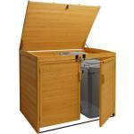 Reduzierte Braune Mülltonnenboxen 201l - 300l aus Holz 