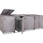 Reduzierte 4er-Mülltonnenboxen 201l - 300l aus Holz 