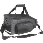 Dunkelgraue XLC Gepäckträgertaschen 15l mit Reißverschluss 