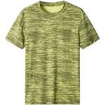 Grüne Elegante Rundhals-Ausschnitt Kurzarm-Poloshirts aus Chiffon für Herren Größe 5 XL für den für den Sommer 