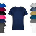 Rosa Elegante Kurzärmelige Rundhals-Ausschnitt T-Shirts aus Baumwolle für Herren Größe XS 