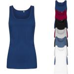Blaue Elegante Rundhals-Ausschnitt Tank-Tops aus Baumwolle für Damen Größe 3 XL für den für den Sommer 