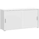 Reduzierte Weiße Minimalistische Sideboards Schiebetüren aus Holz Breite 100-150cm, Höhe 50-100cm, Tiefe 0-50cm 