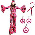 Rosa Hippie-Kostüme & 60er Jahre Kostüme für Damen Größe 3 XL 