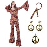 Reduzierte Braune Hippie-Kostüme & 60er Jahre Kostüme für Damen Größe 3 XL 