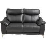 Schwarze Moderne Xora Zweisitzer-Sofas aus Leder mit Armlehne Breite 100-150cm, Höhe 100-150cm, Tiefe 50-100cm 2 Personen 