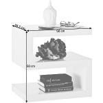 Weiße Moderne Xora Quadratische Quadratische Couchtische Breite 0-50cm, Höhe 0-50cm, Tiefe 0-50cm 