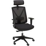 Schwarze Moderne Xora Bürostühle mit Kopfstütze aus Stoff mit Armlehne Breite 100-150cm, Höhe 100-150cm, Tiefe 0-50cm 