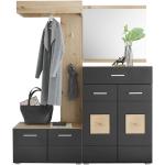 Schwarze Xora Garderoben Sets & Kompaktgarderoben aus Eiche Breite 150-200cm, Höhe 150-200cm, Tiefe 0-50cm 