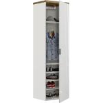 Weiße Rustikale Xora Garderobenschränke & Dielenschränke aus Eiche Breite 150-200cm, Höhe 150-200cm, Tiefe 0-50cm 