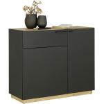 Schwarze Industrial Xora Kleinmöbel aus Eiche mit Schublade Breite 100-150cm, Höhe 100-150cm, Tiefe 0-50cm 