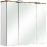 Weiße Xora Spiegelschränke aus Metall beleuchtet Breite 0-50cm, Höhe 0-50cm, Tiefe 0-50cm 
