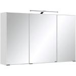 Weiße Xora Spiegelschränke aus Glas Breite 100-150cm, Höhe 100-150cm, Tiefe 0-50cm 