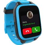 Blaue Smartwatches mit Anruf-Funktion mit Silikonarmband für Kinder 