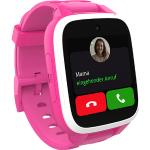 Pinke Smartwatches aus Silikon mit Anruf-Funktion mit Silikonarmband für Kinder 