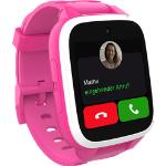 Pinke Smartwatches aus Silikon mit Anruf-Funktion mit Silikonarmband für Kinder 