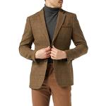 Braune Fischgrät Casual Tweed-Sakkos aus Tweed für Herren Übergrößen für den für den Winter 