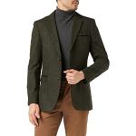 Grüne Vintage Blazer mit Ellenbogen Patches aus Tweed für Herren Größe XL 