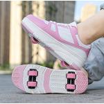 Pinke Schuhe mit Rollen atmungsaktiv für Kinder 