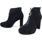Schwarze Xti High Heel Stiefeletten & High Heel Boots aus Textil für Damen Größe 39 für den für den Winter 