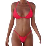 Hellrote Sexy Brazilian Bikinis aus Polyamid gepolstert für Damen Größe S für den für den Sommer 