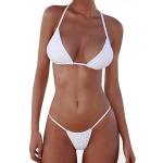 Weiße Sexy Brazilian Bikinis aus Polyamid gepolstert für Damen Größe M 2-teilig 