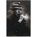 XXJDSK Poster Kunstdrucke Leonard Cohen Poster, Motorsport-Poster, hängende Bilder für Wanddekorationen, Zuhause, Schlafzimmer 60X90cm Kein Rahmen