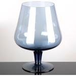 Blaue Vintage 20 cm Teelichthalter aus Glas 