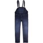 Blaue Jeans-Latzhosen mit Reißverschluss aus Baumwolle Größe 3 XL 