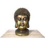 Reduzierte Goldene Asiatische Buddha-Gartenfiguren aus Bronze 