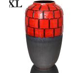 Schwarze 46 cm Große Vasen 46 cm matt aus Keramik 