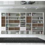 Weiße Loftscape Bücherregale aus MDF Breite 400-450cm, Höhe 200-250cm, Tiefe 0-50cm 