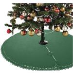 Reduzierte Dunkelgrüne Bio Weihnachtsbaumdecken aus Fleece 