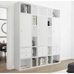 Weiße Moderne Star Möbel Rechteckige Bücherregale lackiert aus MDF mit Schublade Breite 150-200cm, Höhe 200-250cm, Tiefe 0-50cm 