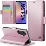 Reduzierte Rosa Samsung Galaxy A53 Hüllen Art: Flip Cases mit Bildern aus Glattleder klappbar 