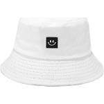 Weiße Bestickte Emoji Smiley Sonnenhüte für Damen Einheitsgröße für den für den Sommer 