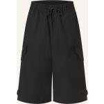 Schwarze adidas Y-3 Cargo-Shorts mit Reißverschluss aus Baumwolle für Herren Übergrößen 