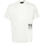 Reduzierte Offwhitefarbene Kurzärmelige adidas Y-3 T-Shirts aus Baumwolle für Herren Größe L 