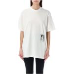 Reduzierte Weiße Kurzärmelige adidas Y-3 T-Shirts aus Baumwolle für Damen Größe S 