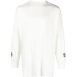 Reduzierte Weiße Bestickte Langärmelige adidas Y-3 T-Shirts aus Baumwolle maschinenwaschbar für Herren Größe L 