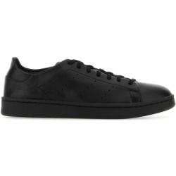 Y-3, Schwarze Leder Stan Smith Sneakers Black, Damen, Größe: 39 1/2 EU