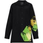 Reduzierte Schwarze Langärmelige adidas Y-3 Shirtkleider mit Knopf für Damen Größe S 