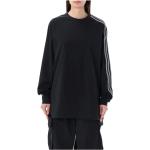 Reduzierte Schwarze Elegante Langärmelige adidas Y-3 T-Shirts aus Baumwollmischung für Damen Größe L 