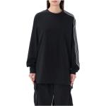 Reduzierte Schwarze Elegante Langärmelige adidas Y-3 T-Shirts aus Baumwollmischung für Damen Größe XL 