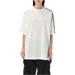 Reduzierte Weiße Elegante Kurzärmelige adidas Y-3 T-Shirts aus Baumwollmischung für Damen Größe M 