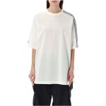 Reduzierte Weiße Elegante Kurzärmelige adidas Y-3 T-Shirts aus Baumwollmischung für Damen Größe S 