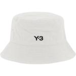 Reduzierte Weiße Bestickte adidas Y-3 Fischerhüte aus Twill für Herren Größe M 