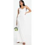 Reduzierte Weiße Y.A.S Maxi V-Ausschnitt Sommerkleider mit Reißverschluss für Damen Größe XL 