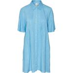Blaue Elegante Y.A.S Mini Shirtkleider für Damen Größe S für den für den Sommer 